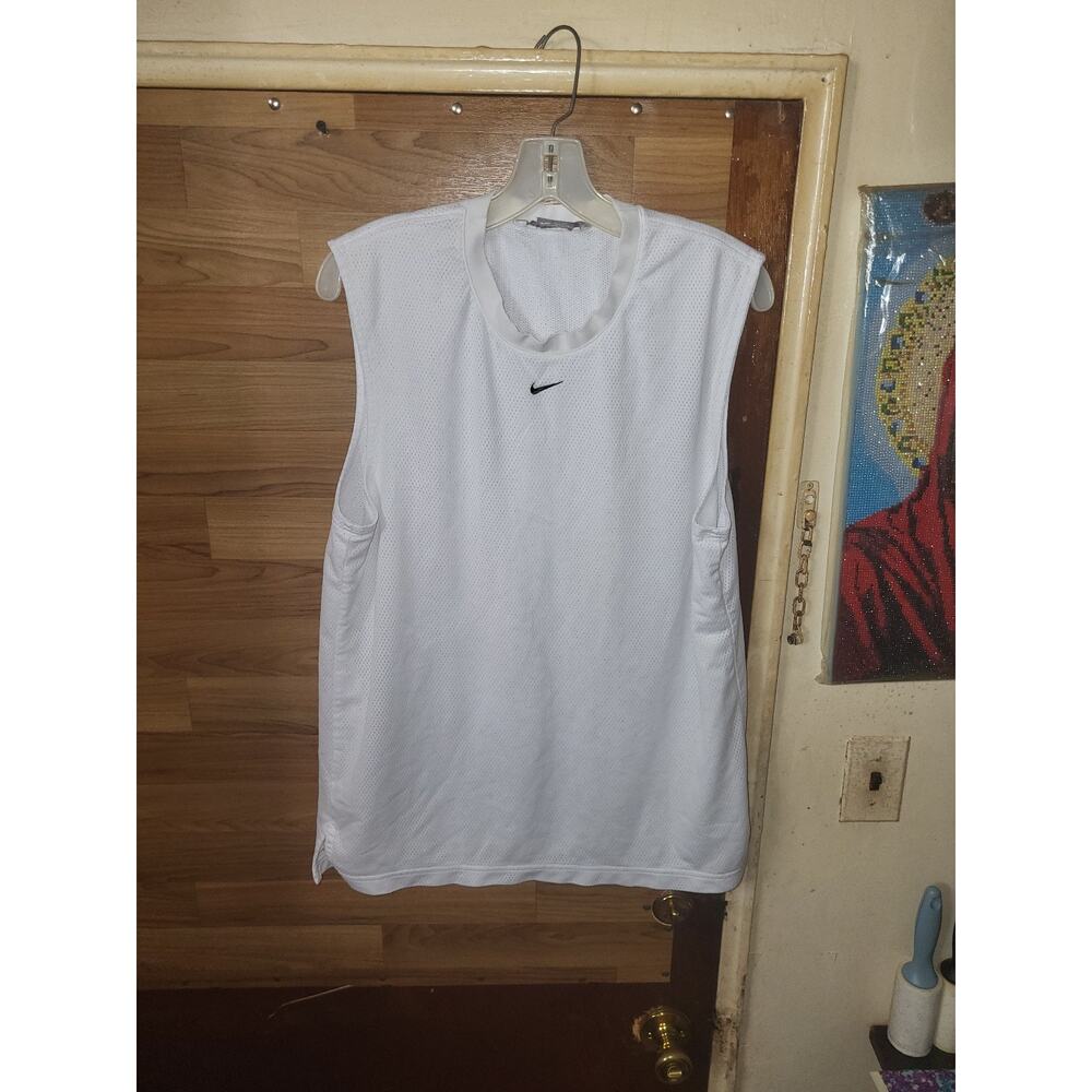 Vintage Nike Athletic Tank Top Shirt Mens Size Medium White